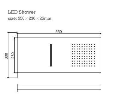 22 inch Regendouche waterval douche inbouw