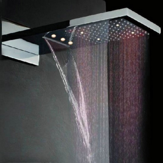 22 inch LED Regendouche waterval douche inbouw incl. handdouche