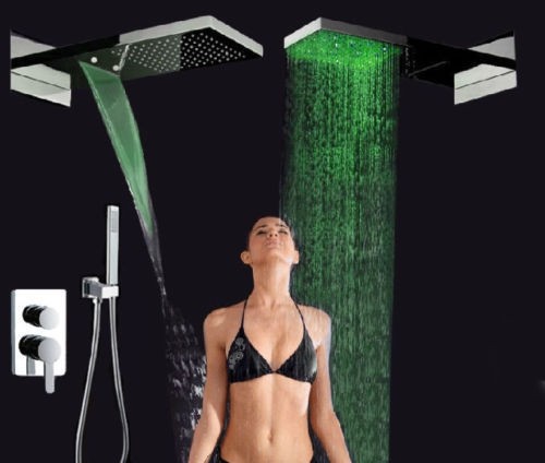 22 inch LED Regendouche waterval douche inbouw incl. handdouche