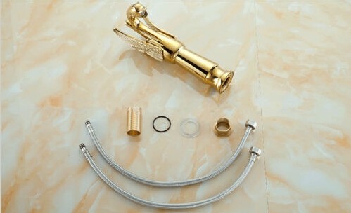 Luxe gouden kraan in de vorm van een Zwaan gouden design wastafelkraan