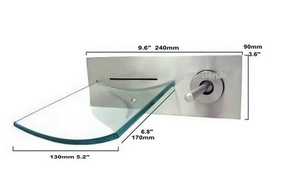 Watervalkraan Muro inbouw design watervalkraan nikkel geborsteld