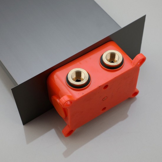 Aansluiting regendouche rechthoekig gun metal