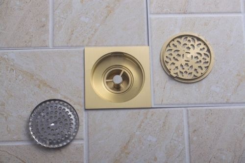 Gouden douche put nostalgische uitvoering afvoer goudkleurig