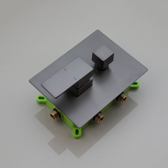 Bedieningspaneel regendouche rechthoekig gun metal