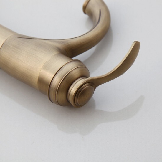 Bronskleurige wastafelkraan