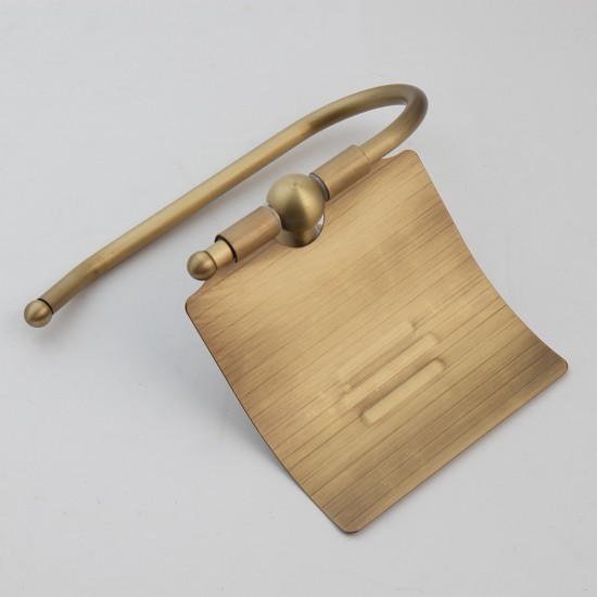 Bronzen houder wc rol