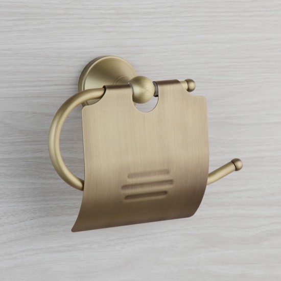 Bronzen wc papier houder