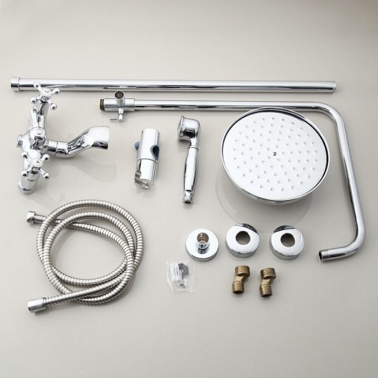 Complete set landelijke chroom regendouche