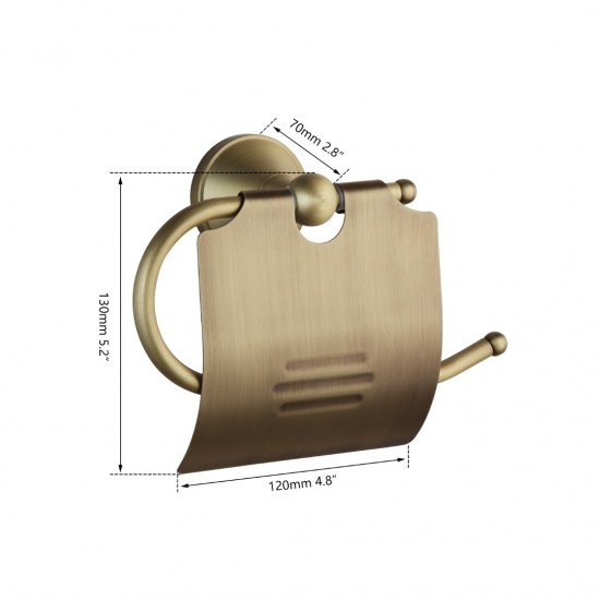 Details bronzen wc rol houder