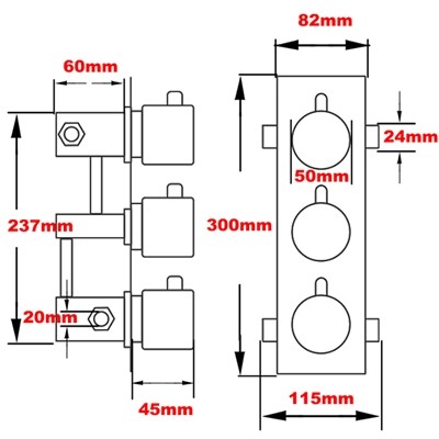 LED douche set 400 MM Inbouw mengkraan Stortdouche