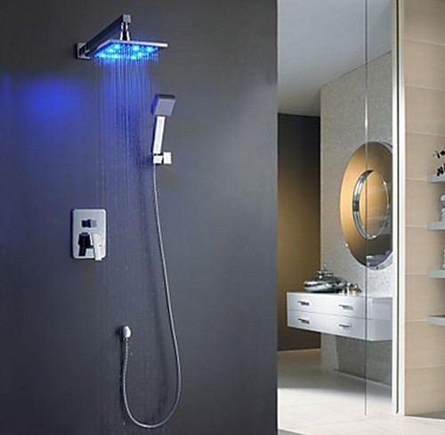 LED Stortdouche set 200 MM incl. arm en bedieningspaneel