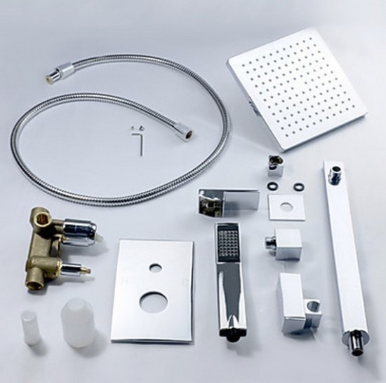 LED Stortdouche set 400 MM incl. arm en bedieningspaneel