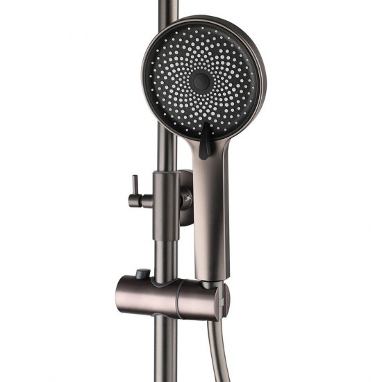 Elegante gun metal handdouche