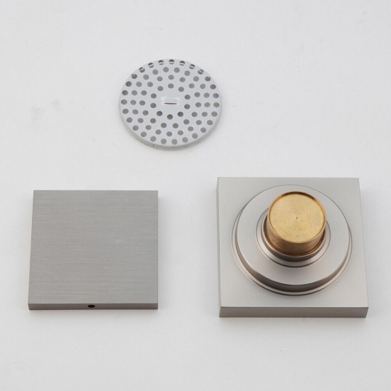 Geborsteld nikkel doucheput vierkant set