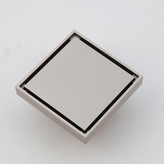 Geborsteld nikkel vloerput vierkant