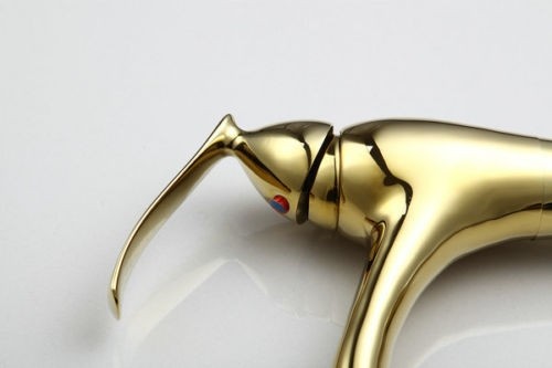 Gouden wastafelkraan Type Jin Deluxe Desing badkamerkraan