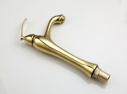 Gouden wastafelkraan Type Jin Deluxe Desing badkamerkraan