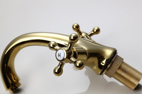 Gouden wastafelkraan Type Tile Deluxe Design kraan goud