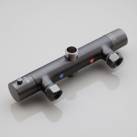 Gun metal thermostatische douchekraan