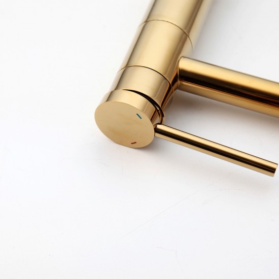 Hendel goudkleurige wastafelkraan