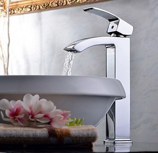 Badkamer kraan Type Tos Chrome wastafelkraan design kraan