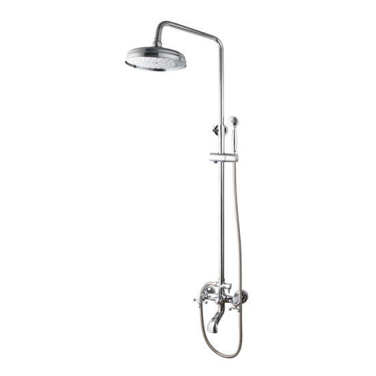 Landelijke chroom doucheset regendouche