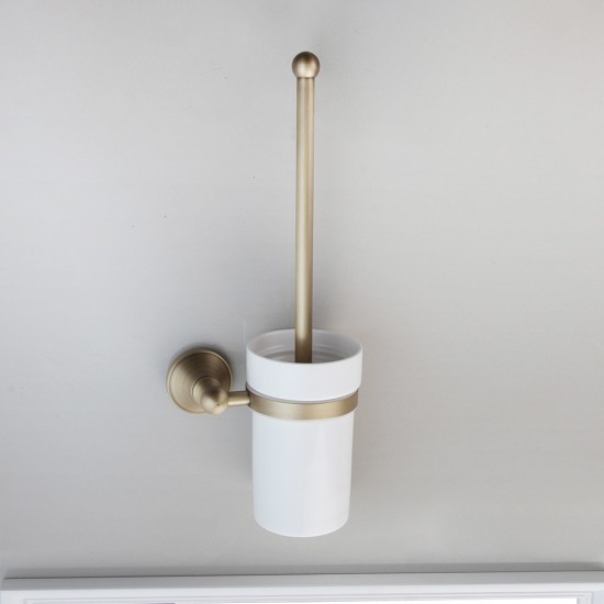 Landelijkebronskleurige wc borstel