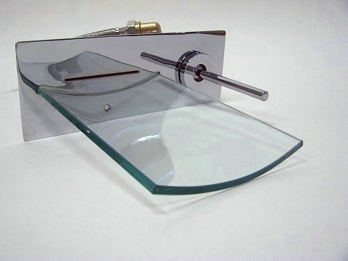 Watervalkraan Muro inbouw design watervalkraan nikkel geborsteld