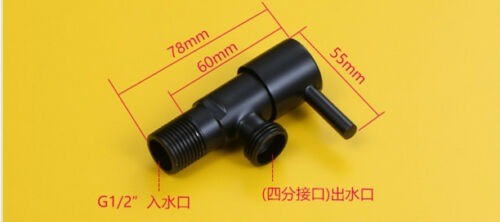 Muurstop kraan zwart mat