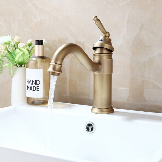 Nostalgisch bronzen wastafel mengkraan