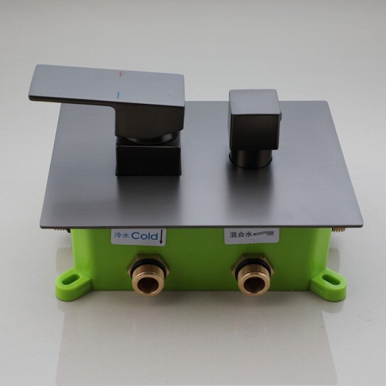 Paneel regendouche rechthoekig gun metal