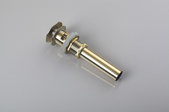 Gouden pop-up afvoer click afvoer met overloop goud kleurig