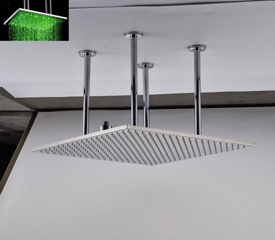 LED Stortdouche 50 x 50 CM LED Regendouche vierkant model