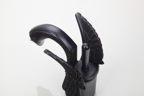 hendel olie bronzen wastafelkraan zwaan