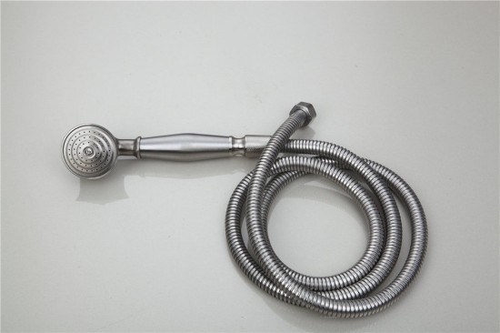 Opbouw douche-set geborsteld nikkel mat klassiek design  20 CM regendouche