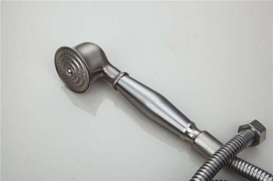 Opbouw douche-set geborsteld nikkel mat klassiek design  20 CM regendouche