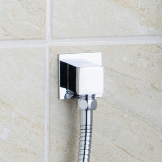 Mooie LED inbouw douche set messing met chroom afwerking.