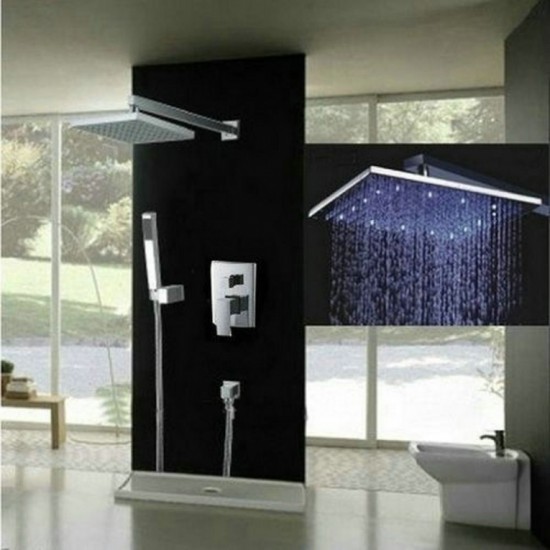 LED Stortdouche set 250 MM incl. arm en bedieningspaneel