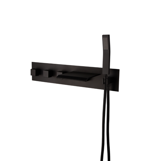 Stijlvolle zwarte waterval inbouw badkraan