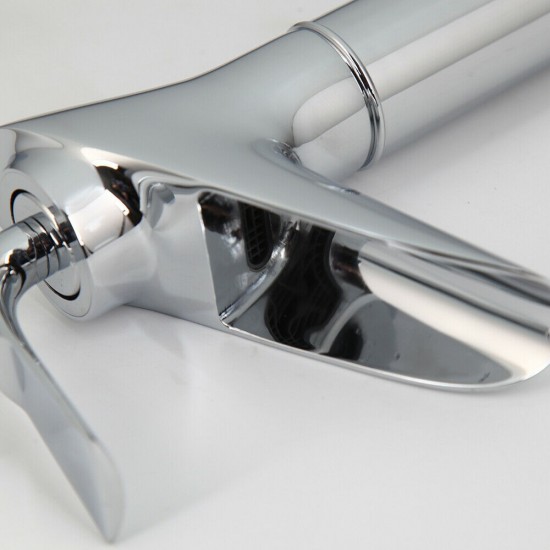 Uitloop chroom watervalkraan mengkraan