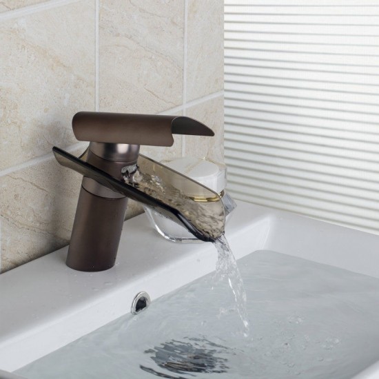 Wastafelkraan olie brons 1