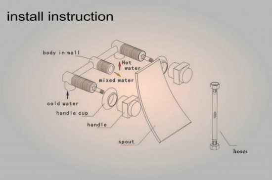 Watervalkraan Type Alba Design Badkraan