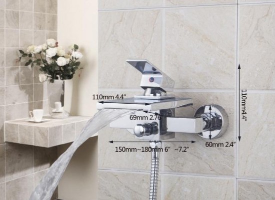 Carice chroom badkraan inclusief handdouche