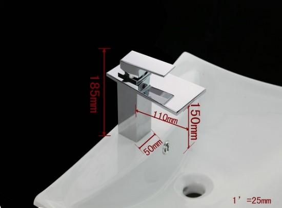 Watervalkraan Ampia Chrome Design Kraan
