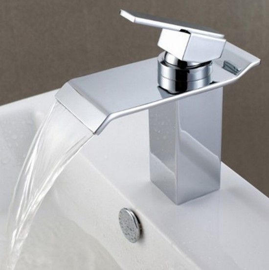 Watervalkraan Barre Zilver Small Extra Design Kraan