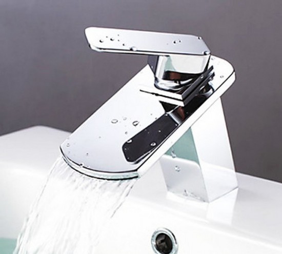 Watervalkraan Basin Chroom Design wastafelkraan