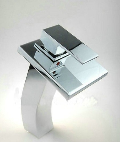 Watervalkraan Carice Zilver XL Design Waterval Kraan