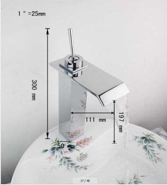 Watervalkraan Cascada Elegance chroom Design Kraan