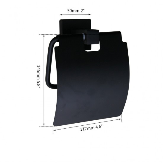 Wc papier houder zwart