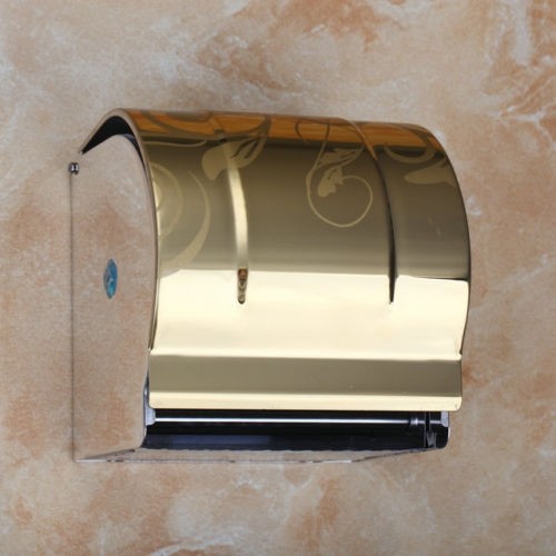 Gouden WC rol houder  Goudkleurige design toiletpapier houder